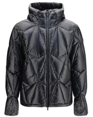 Moose Knuckles Black Nylon Shell Jacket - Gray