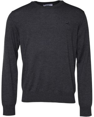 Dolce & Gabbana Merino Wool Crew Neck Jumper - Blue