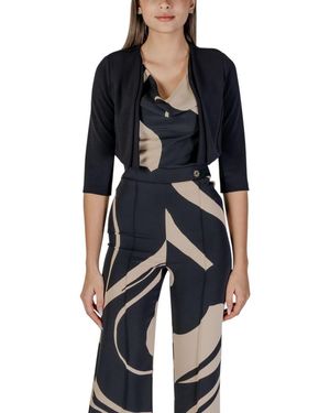 Rinascimento Black Polyester Sleveless Jacket