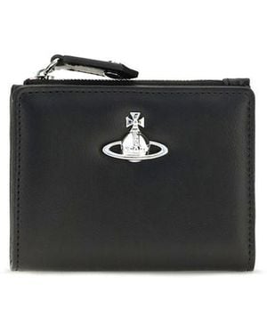 Vivienne Westwood Black Calf Leather Bos Taurus Wallet