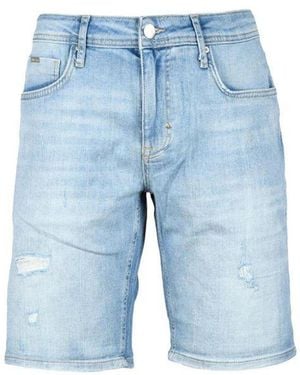 Antony Morato Blue Cotton Bermuda Shorts