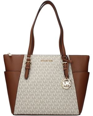 Michael Kors Beige Leather Shoulder Bag - Brown