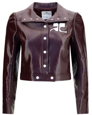 Courreges Bordeaux Cotton Jacket - Purple