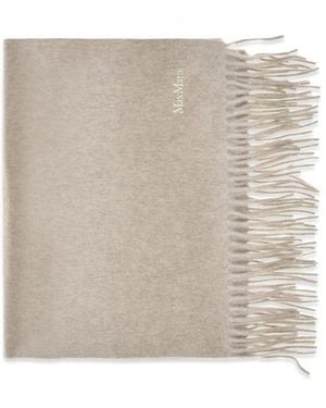 Max Mara Beige Cashmere Scarf - Natural