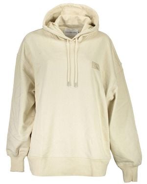 Calvin Klein Beige Cotton Jumper - Natural
