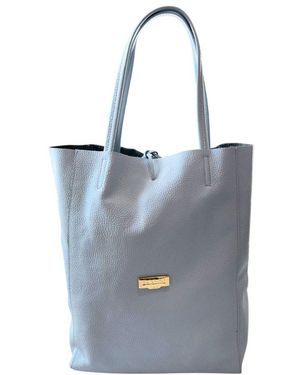 Baldinini Blue Cowhide Clutch Bag