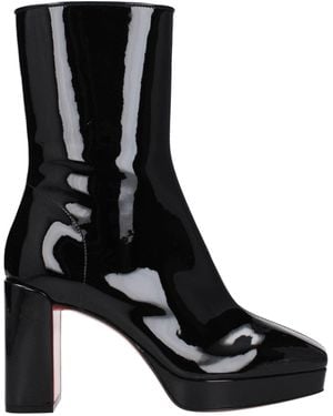 Christian Louboutin Black Leather Ankle