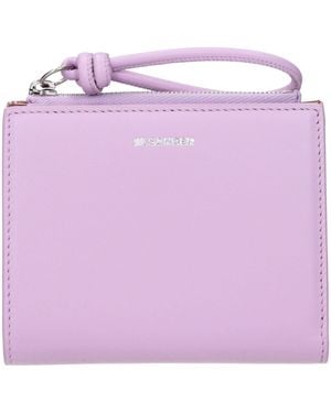 Jil Sander Leather Wallet - Purple