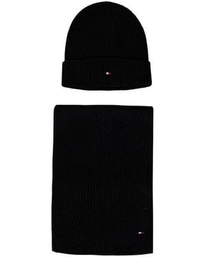 Tommy Hilfiger Black Cotton Beanie