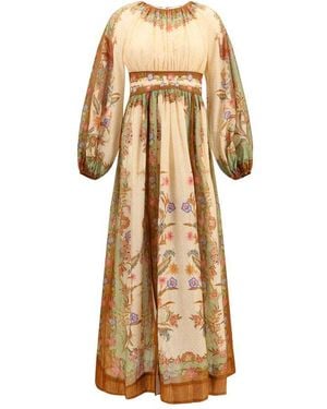 Zimmermann Multicolour Cotton Casual Dress - Natural