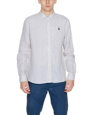 U.S. POLO ASSN. Beige Linen Dress Shirt - Grey