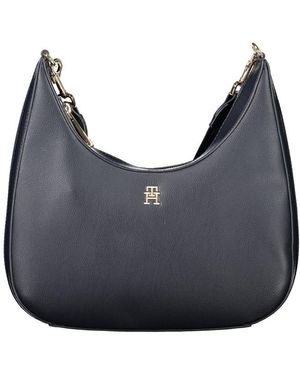 Tommy Hilfiger Blue Polyester Handbag - Grey