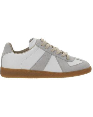 Maison Margiela White Calf Leather Bos Taurus Low Top Trainers