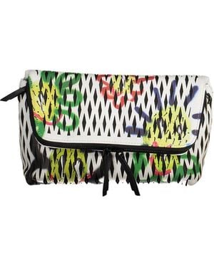 Desigual Graffiti Print Clutch Bag - Green