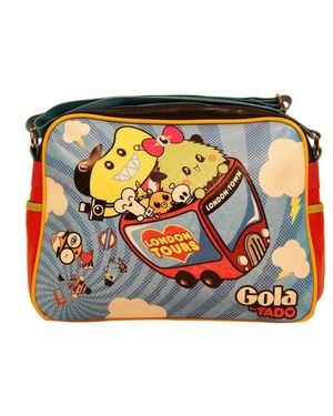 Gola Light Blue Fabric Handbag - Orange