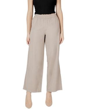ONLY Beige Viscose Pant - Natural