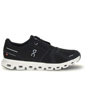 On Shoes Black Recycled Polyester Athletic Trainers