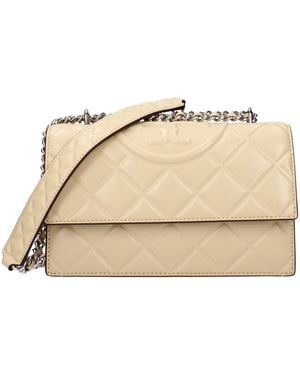 Tory Burch Beige Leather Crossbody Bags - Natural