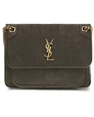 Saint Laurent Grey Lamb Ovis Aries Aries Shoulder Bag