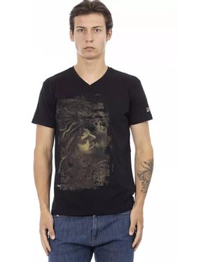 TRUSSARDI ACTION Black Cotton Men's T