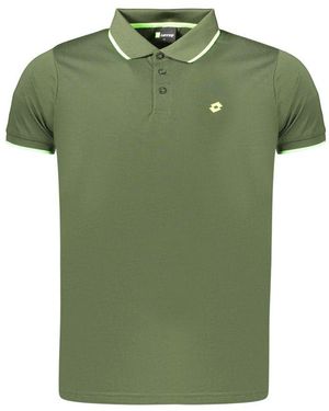 Lotto Leggenda Green Polyester Men's Polo Shirt