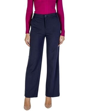 Street One Blue Viscose Casual Pants