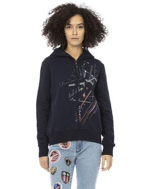 MR & MRS Blue Cotton Sweatshirt