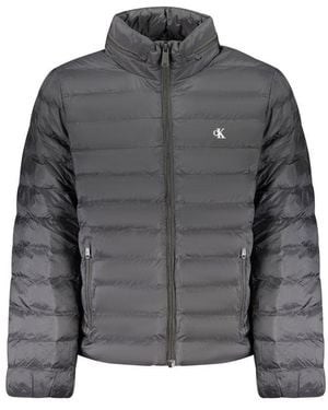 Calvin Klein Padded Jacket Zip Closure - Grey