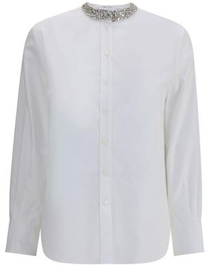 McQueen Shirt With Embellished Collar - White