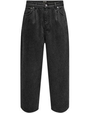 Only & Sons Black Cotton Relaxed Fit Jeans