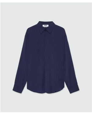 MSGM Blue Viscose Blouse