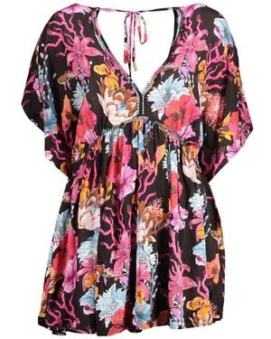 Desigual Black Cotton Dress - Red