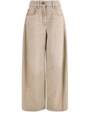 Brunello Cucinelli Beige Cotton Jeans Denim - Natural