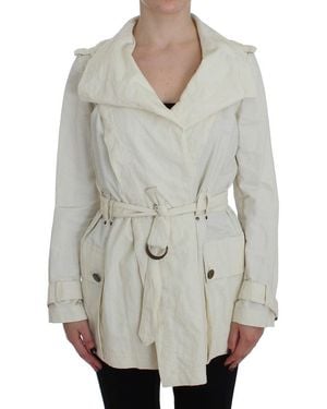 Plein Sud White Trench Coat Jacket
