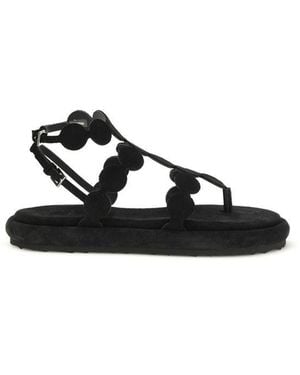 Pierre Hardy Black Calf Leather Bos Taurus Platform Sandals
