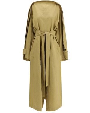 Petar Petrov Beige Lyocell Trench Coat - Green