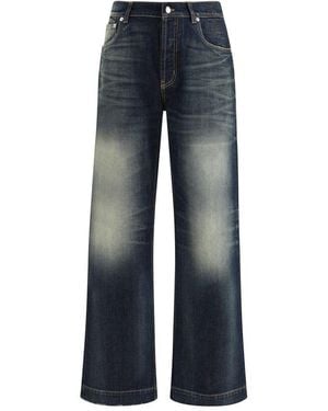 McQueen Vintage Effect Jeans - Blue