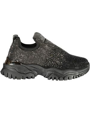 Laura Biagiotti Black Polyurethane Trainer