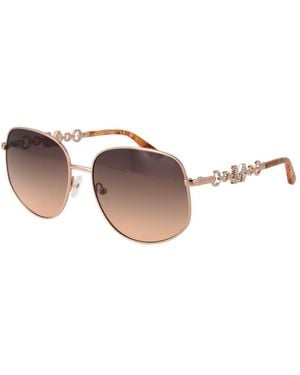 MARCIANO BY GUESS Rose Gold Metal Sunglasses - Brown