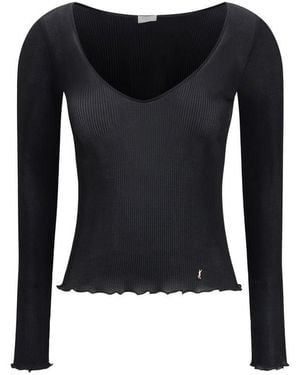 Saint Laurent Black Silk Blouse