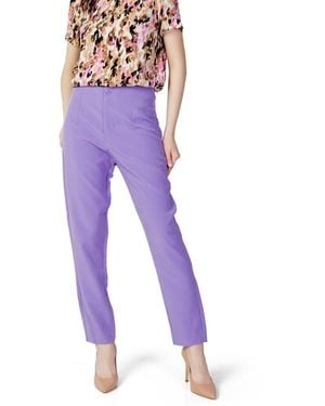 ONLY Purple Polyester Casual Pants