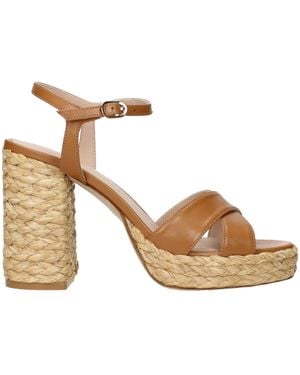 Stuart Weitzman Brown Leather Platforms
