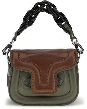 Pierre Hardy Brown Calf Leather Bos Taurus Handbag