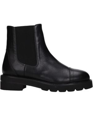 Stuart Weitzman Chelsea Boots Lug Sole Leather - Black