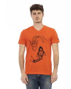 TRUSSARDI ACTION Red Cotton T - Orange