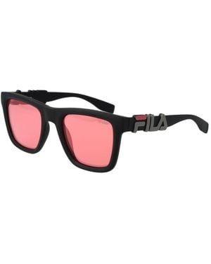 Fila Grey Plastic Sunglasses - Black