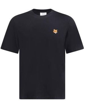 Maison Kitsuné Black Cotton T - Blue