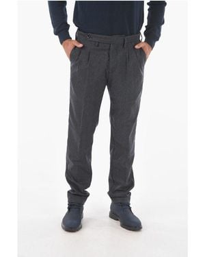 Cruna Double-Pleated Roppongi2P. L. Pinstriped Pants - Blue