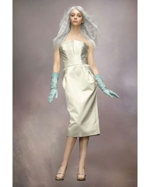 Maison Margiela Green Fibres Midi Skirt - Multicolour