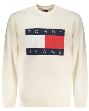 Tommy Hilfiger White Cotton Men Sweatshirt
